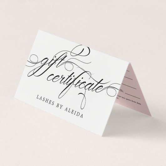 wervelend-scriptcadeaubon visitekaartje (Voorkant)
