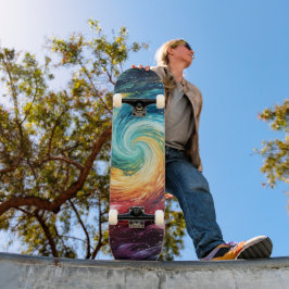 wervelend sterrenstelsel persoonlijk skateboard