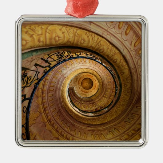 Wervelend trappenpatroon metalen ornament (Voorkant)