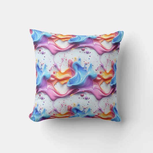 wervelend verfpatroon kussen (Voorkant)