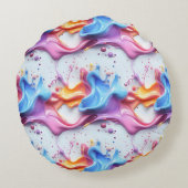 wervelend verfpatroon rond kussen (Achterkant)