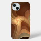 Wervelende Abstracte bruine gradiënt fractal Case-Mate iPhone Case (Achterkant)