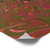 Wervelende Abstracte Flow – Aardse en levendige ti Poster (Hoek)