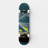 Wervelende abstracte herten persoonlijk skateboard (Voorkant)