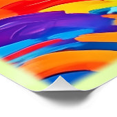 Wervelende Abstracte kleuren Schilderkunst Perfect Poster (Hoek)