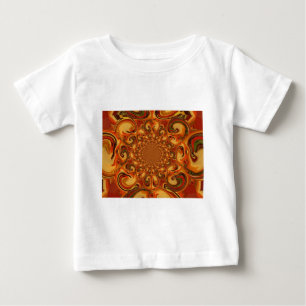 Wervelende Abstracte oranje, bruine en groene tint
