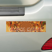 Wervelende Abstracte oranje, bruine en groene tint Bumpersticker (Op auto)