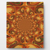 Wervelende Abstracte oranje, bruine en groene tint Fotoplaat (Voorkant)