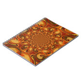 Wervelende Abstracte oranje, bruine en groene tint Notitieboek (Linkerzijde)
