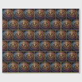 wervelende beweging energie lichtgolven cadeaupapier (Vlak)