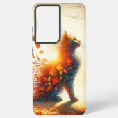 Wervelende bladeren ontwerp telefoonhoes samsung galaxy hoesje (Achterkant)