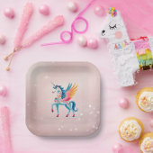 wervelende eenhoorn papieren bordje (Feest)