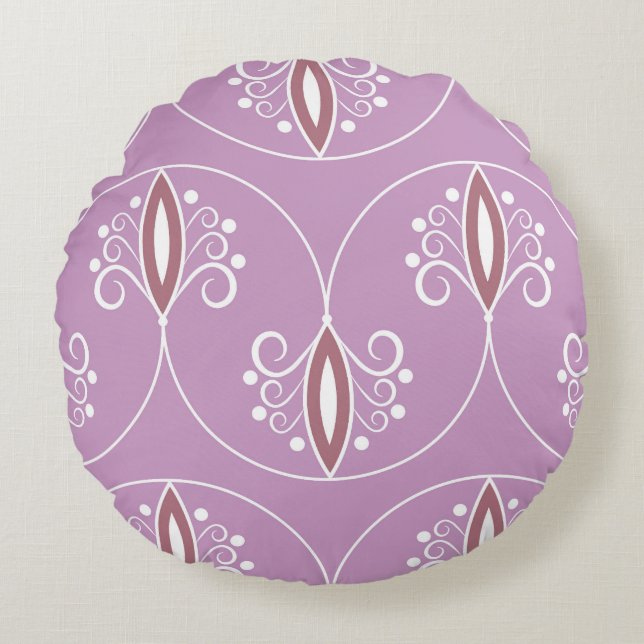 wervelende elegantie:  geometrisch rond kussen (Voorkant)