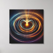 wervelende energie lichtgolven canvas afdruk (Voorkant)