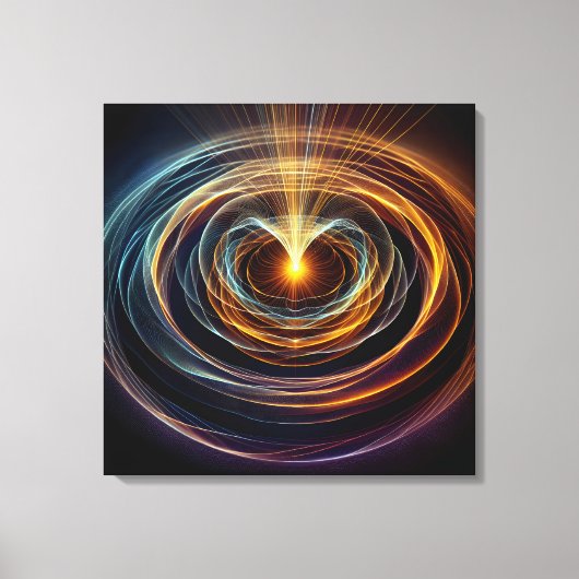 wervelende energie lichtgolven canvas afdruk (Voorkant)