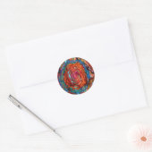 wervelende kleur ronde sticker (Envelop)