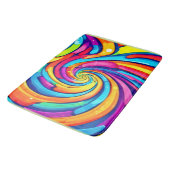 Wervelende kleuren, psychedelische spiraal, kleurr badmat (Gekanteld)