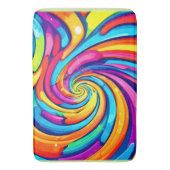 Wervelende kleuren, psychedelische spiraal, kleurr badmat (Voorkant Verticaal)