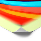 Wervelende kleuren, psychedelische spiraal, kleurr poster (Hoek)