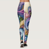 wervelende kleurenuitbarsting leggings (Achterkant)