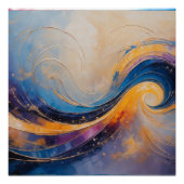 Wervelende Kosmische Abstracte Energiegolven in Go Perfect Poster (Voorkant)