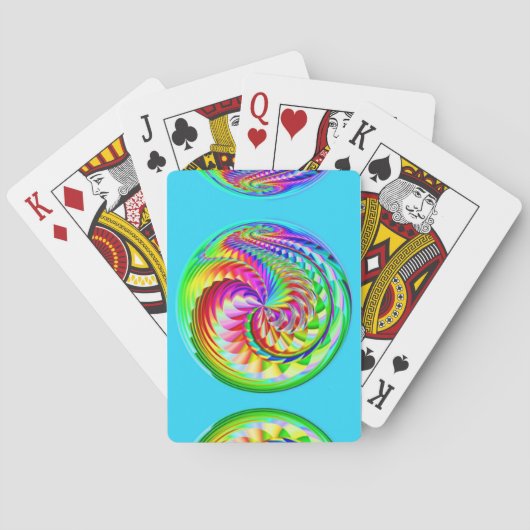 wervelende regenboogbal pokerkaarten (Achterkant)