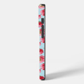 Wervelende scharlakenrode waterverf bloemen stippe Case-Mate iPhone case (Achterkant / Links)