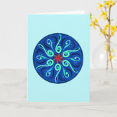 Wervelende Sleutels Kaart (Gele Bloem)