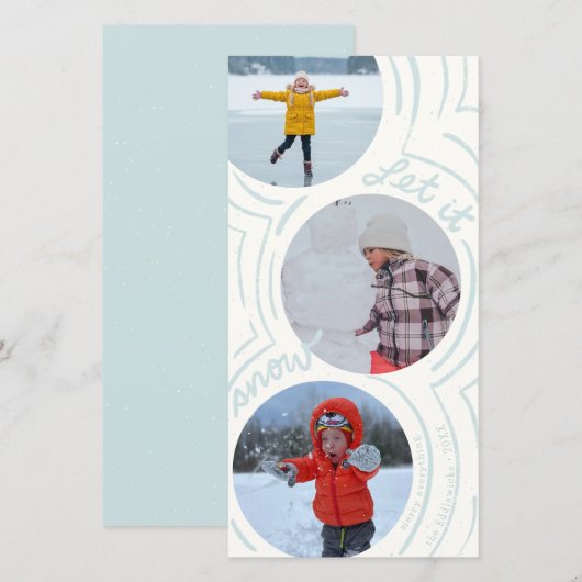Wervelende Sneeuw - Hoge Kerst Fotokaart (Voorkant / Achterkant)
