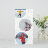 Wervelende Sneeuw - Hoge Kerst Fotokaart (Staand voorkant)