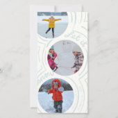 Wervelende Sneeuw - Hoge Kerst Fotokaart (Voorkant)