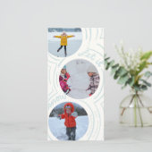 Wervelende Sneeuw - Hoge Kerst Fotokaart (Staand voorkant)