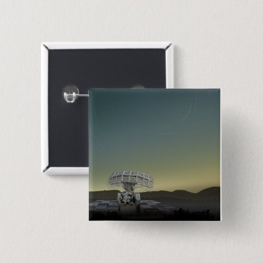 wervelende sterren vierkante button 5,1 cm (Voorkant /achterkant)