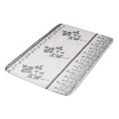 Wervelende stijl flora & gebladerte in ornamenteel badmat (Gekanteld)