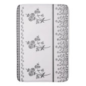 Wervelende stijl flora & gebladerte in ornamenteel badmat (Voorkant Verticaal)