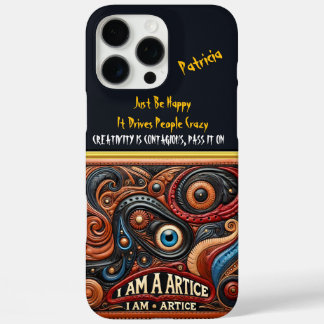 Wervelende Texturen en Oog Motief Kunst iPhone 16 Pro Max Hoesje