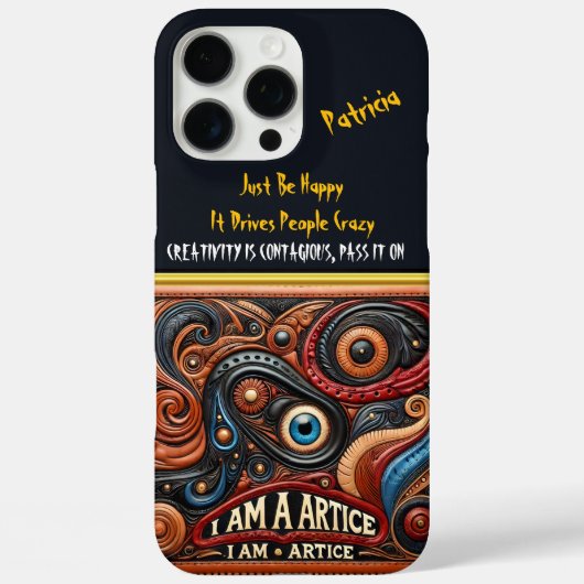 Wervelende Texturen en Oog Motief Kunst Case-Mate iPhone Case (Achterkant)