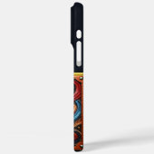 Wervelende Texturen en Oog Motief Kunst Case-Mate iPhone Case (Achterkant / Links)