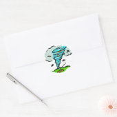 wervelende tornado ronde sticker (Envelop)