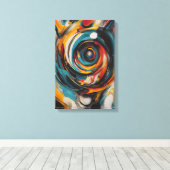 Wervelende Vortex Abstract Expressionisme Moderne  Canvas Afdruk (Insitu (Houten vloer))