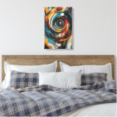 Wervelende Vortex Abstract Expressionisme Moderne  Canvas Afdruk (Insitu (Slaapkamer))