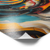 Wervelende Vortex Abstract Expressionisme Moderne Foto Afdruk (Hoek)
