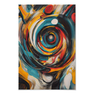 Wervelende Vortex Abstract Expressionisme Moderne Foto Afdruk