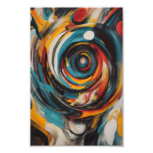 Wervelende Vortex Abstract Expressionisme Moderne Foto Afdruk (Voorkant)