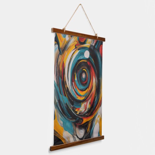 Wervelende Vortex Abstract Expressionisme Moderne Hangend Wandkleed (Gebogen)