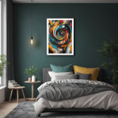 Wervelende Vortex Abstract Expressionisme Moderne  Perfect Poster