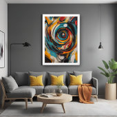 Wervelende Vortex Abstract Expressionisme Moderne  Perfect Poster