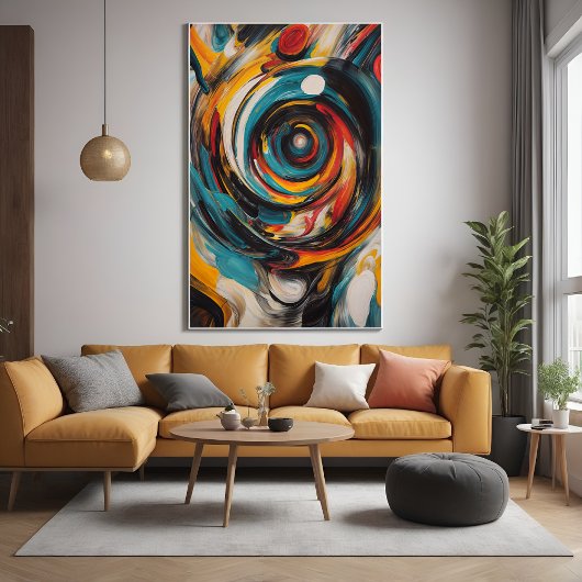Wervelende Vortex Abstract Expressionisme Moderne  Perfect Poster