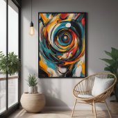 Wervelende Vortex Abstract Expressionisme Moderne  Poster