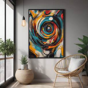 Wervelende Vortex Abstract Expressionisme Moderne Poster